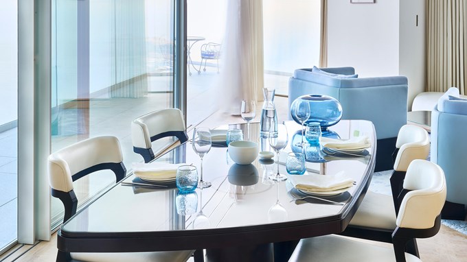 Panoramic Sea View Suite dining table