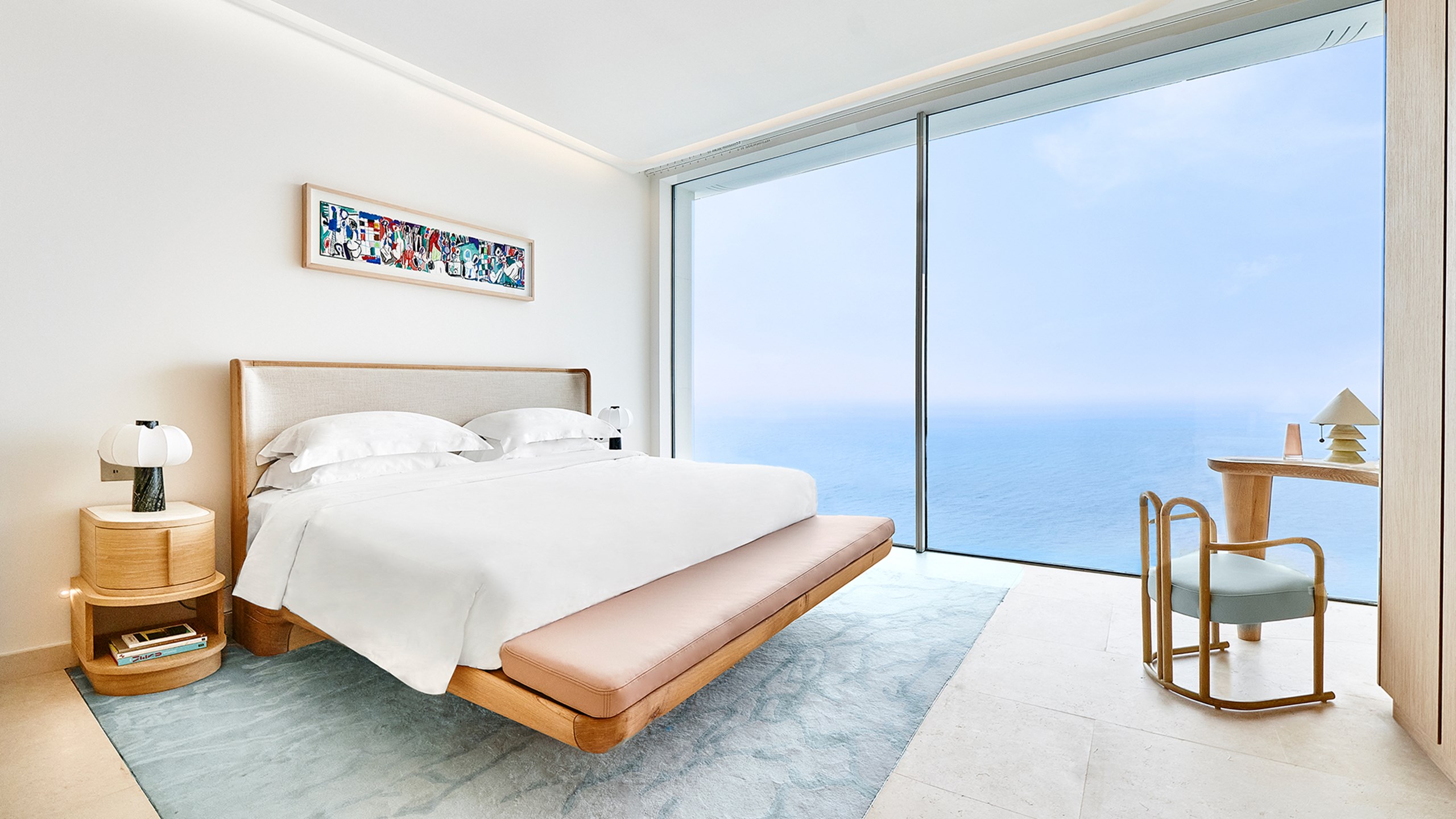 Duplex Pool Suite with bedroom and view on the sea