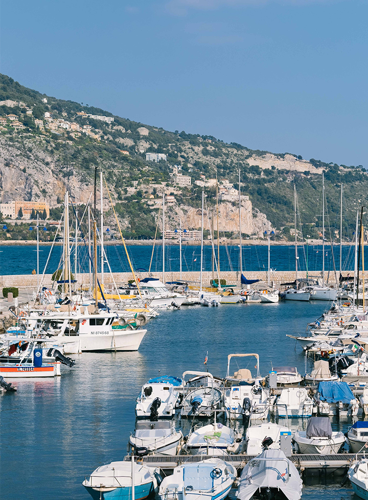 View of boats in the Monaco Harbour