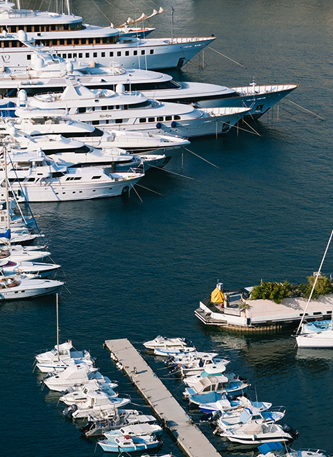 Boats and yachts in Monaco Harbour.