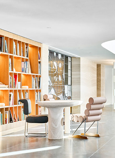 The Maybourne Riviera - Eileen Gray's House Interior with chairs and desks